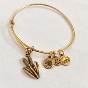 Alex and Ani Gold Cattail Bracelet